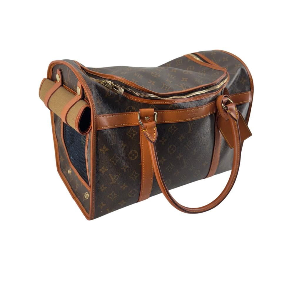 Louis Vuitton Monogram Sac Chien 40 Pet Carrier Vintage Travel Dog cat Bag Rare